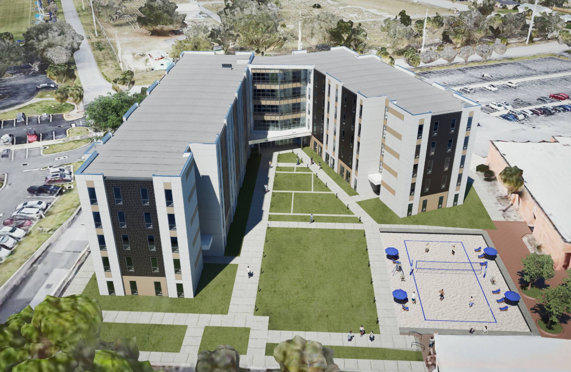 Residence Hall 2 rendering