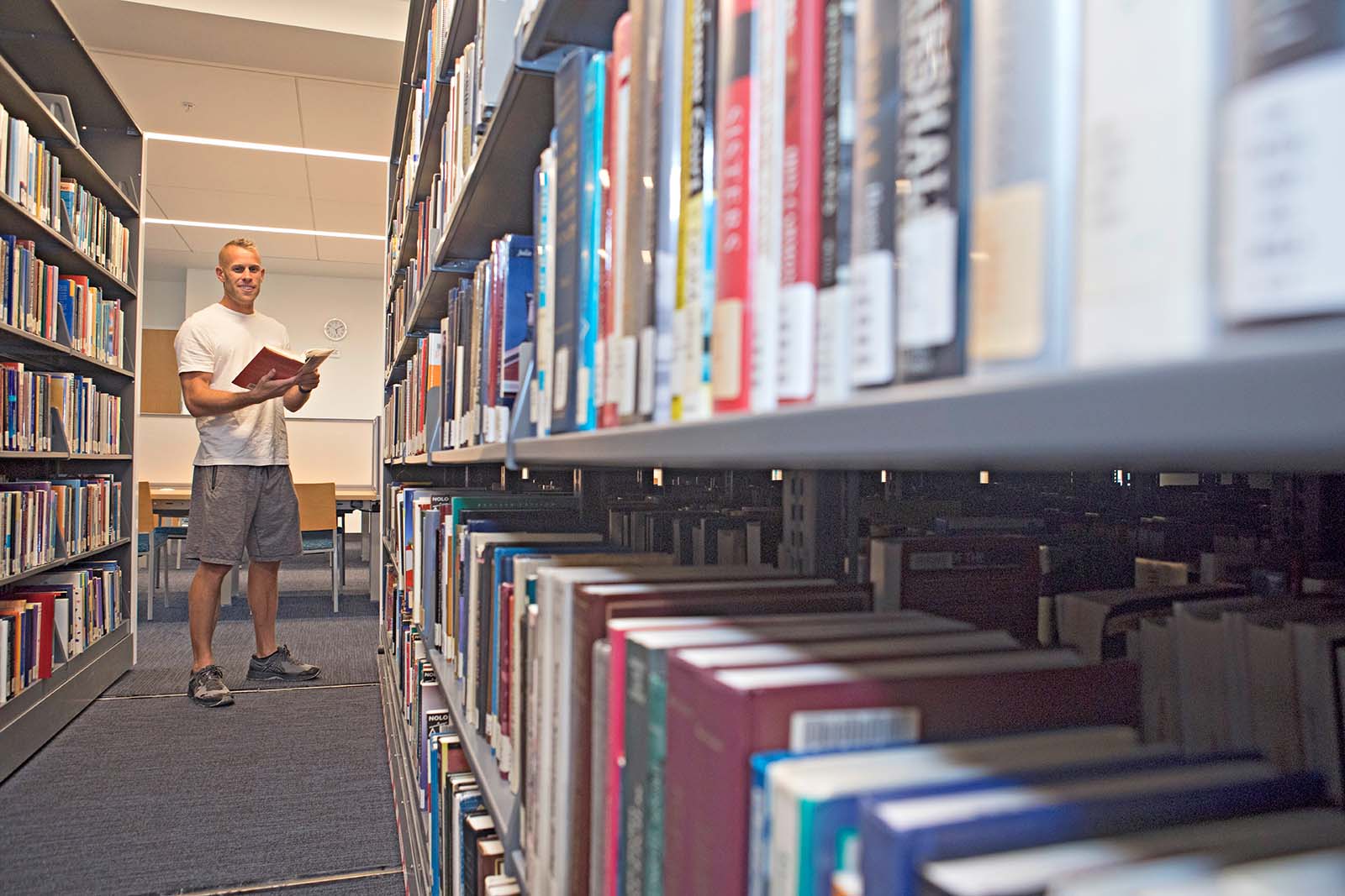 Male student with books