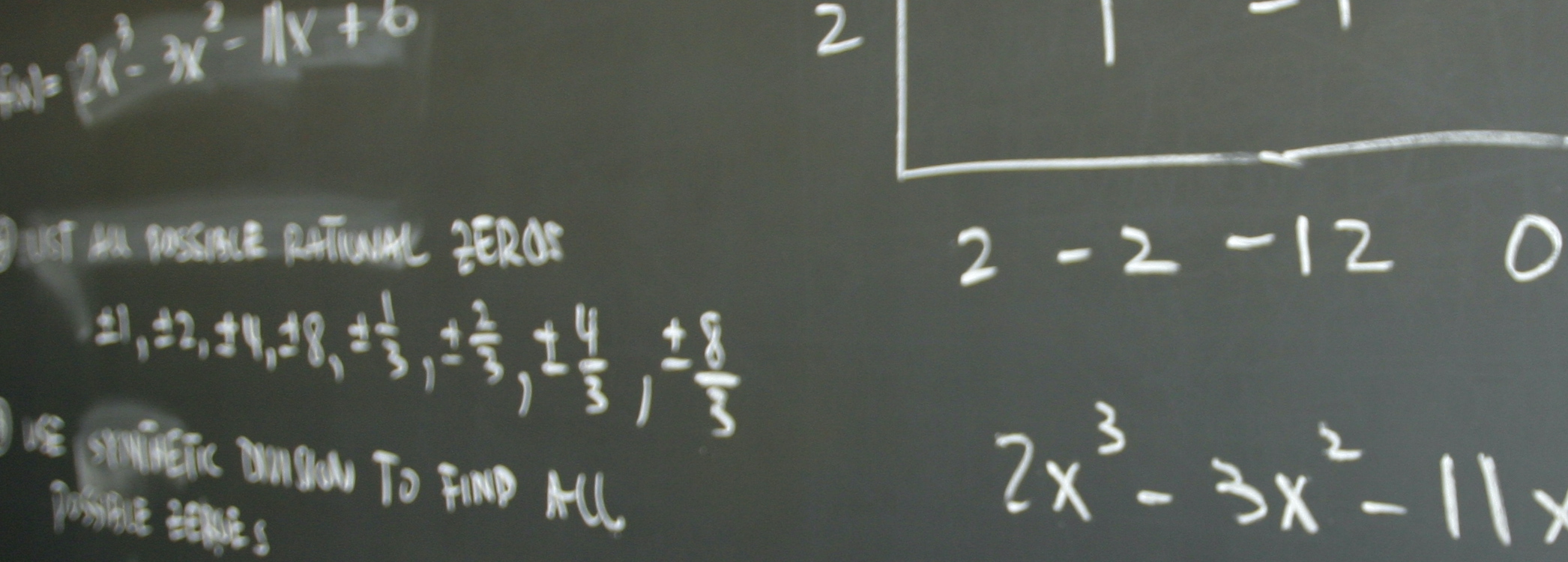 Chalkboard with math equations
