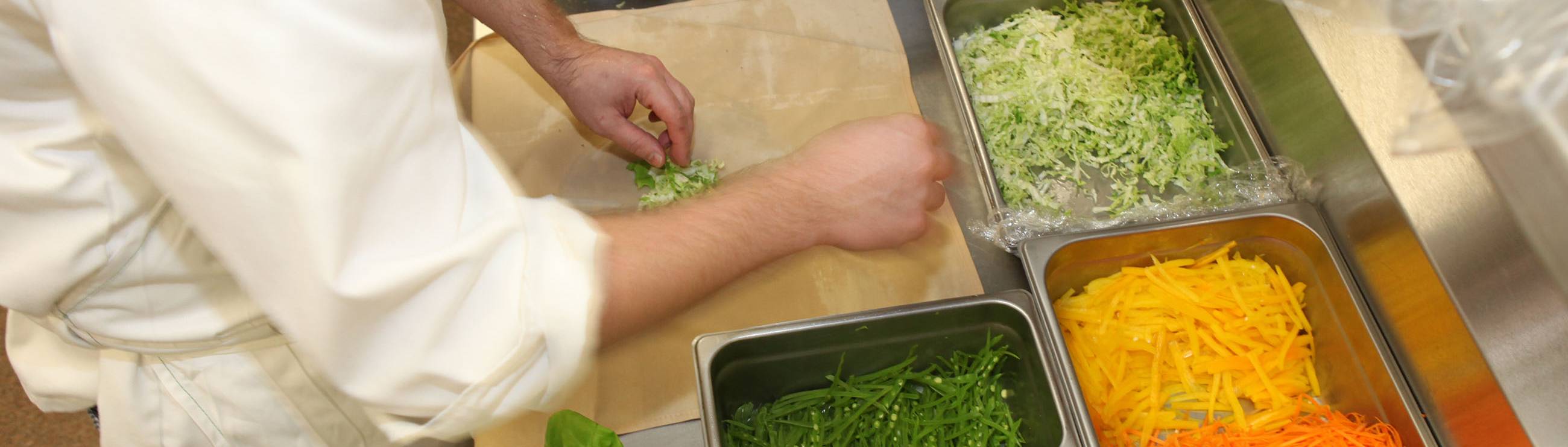 Student preparing a meal