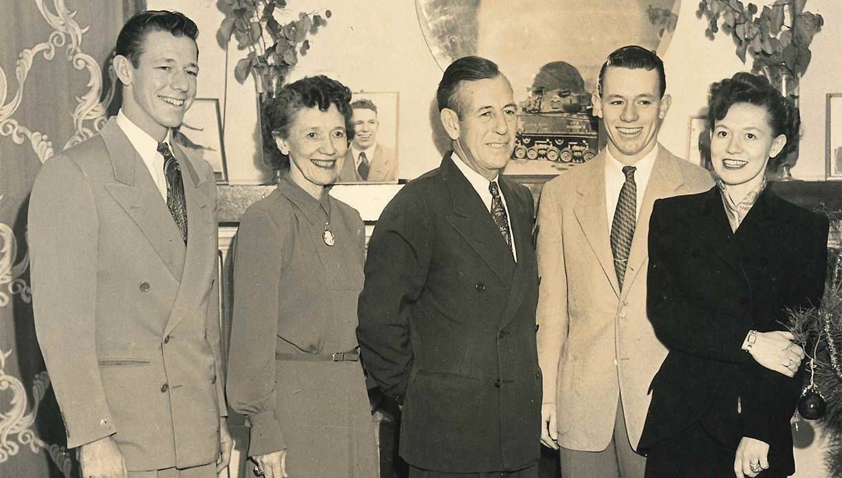 Mary Karl with her husband and children