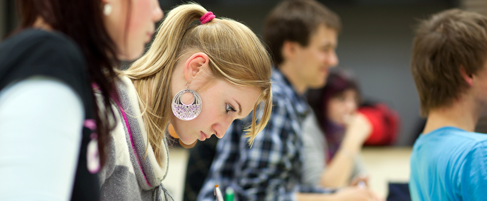 Girl studying