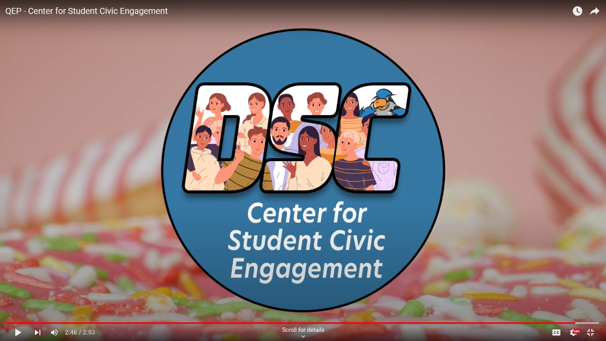 YouTube thumbnail QEP Center for Student Civic Engagement
