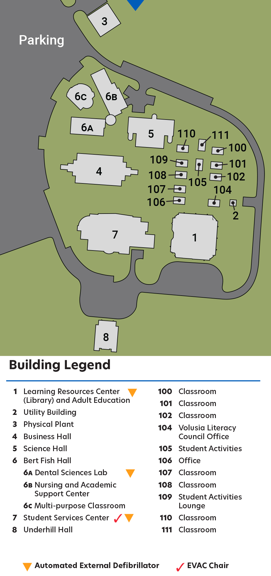 DeLand campus map