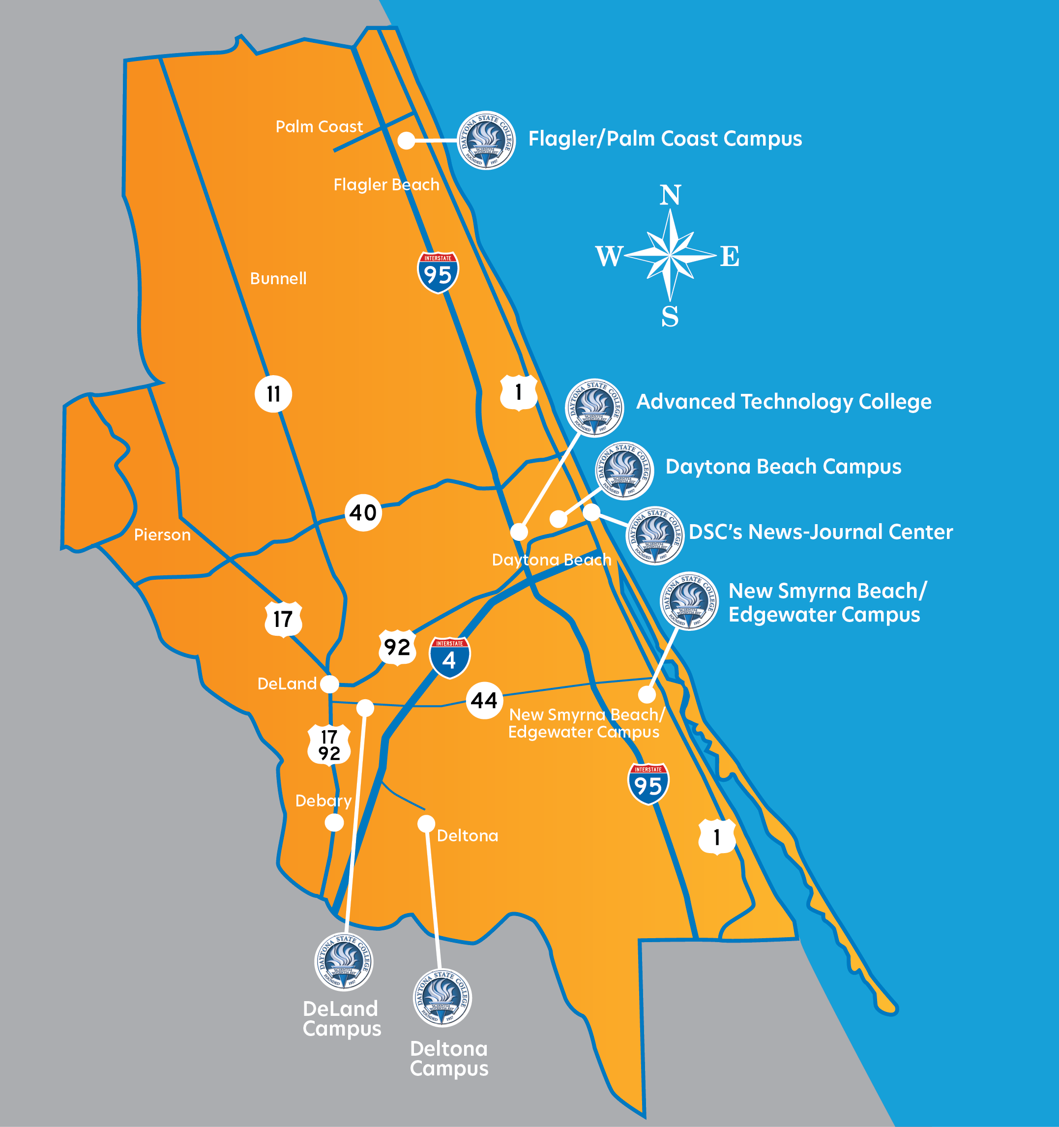 DSC locations map