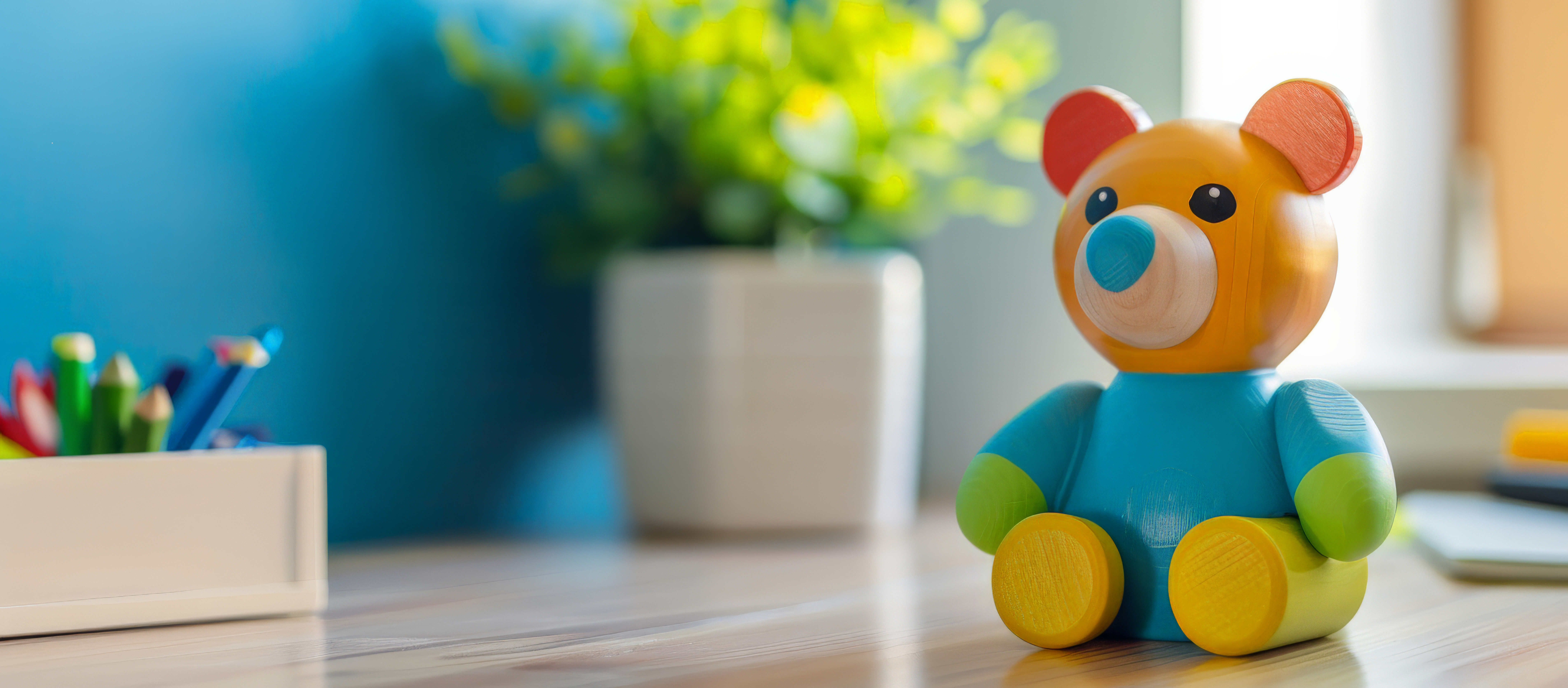 Bear wooden toy