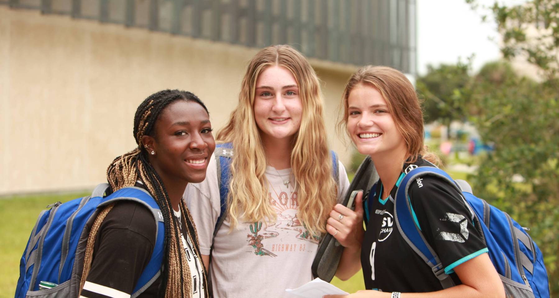 Female students outside