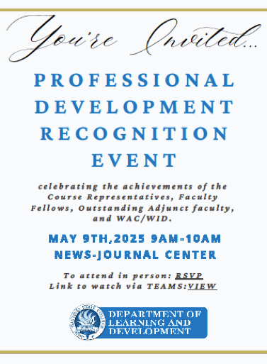 Professional Development Recognition Event