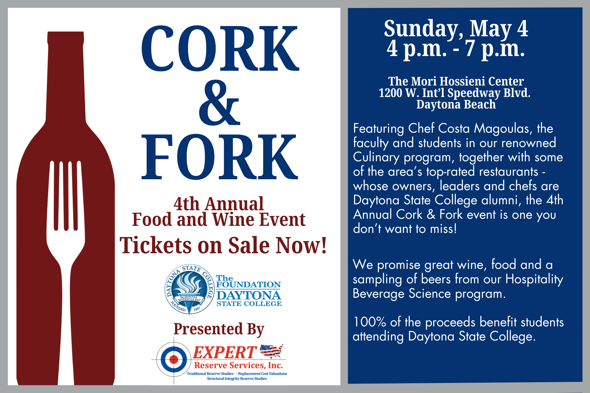 Once again, we’re partnering with some of the area’s finest restaurants, and offering a variety of wine and beer. Add to that an art show and entertainment, and this is the one spring event you don’t want to miss!