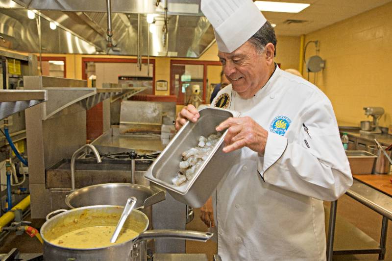 Chef preparing food