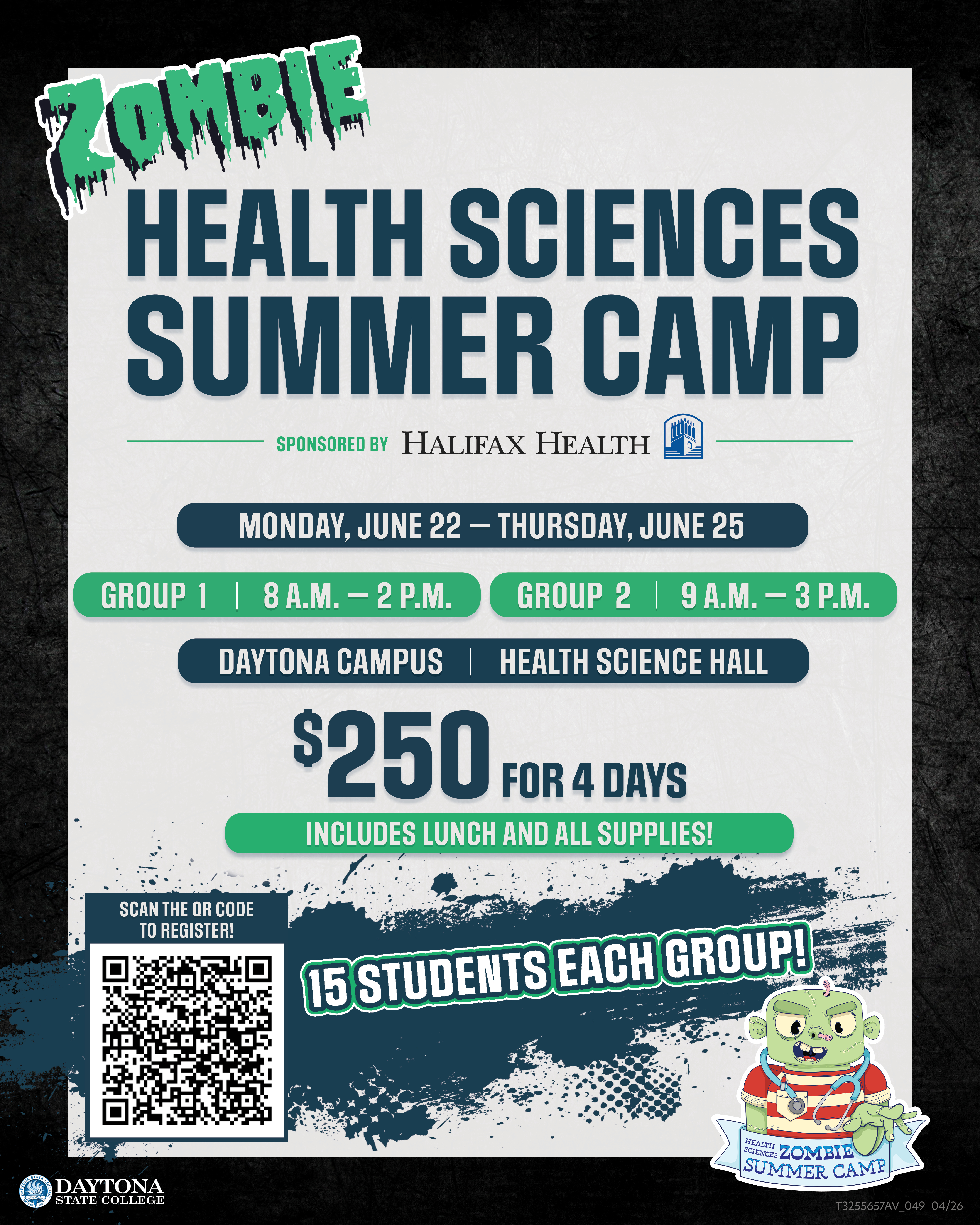 Zombie 2026 summer camp information