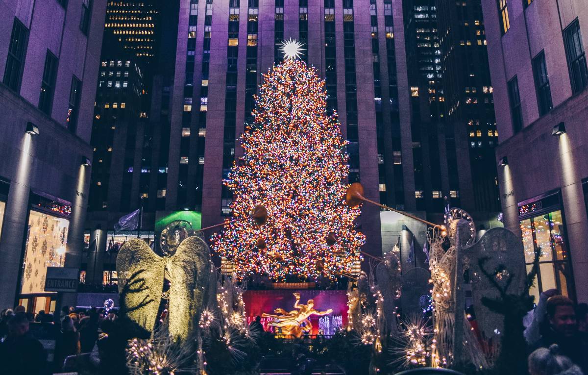 Christmas tree in Time Square