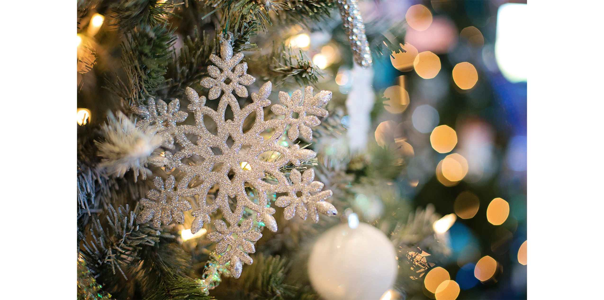 Snowflake and ornaments