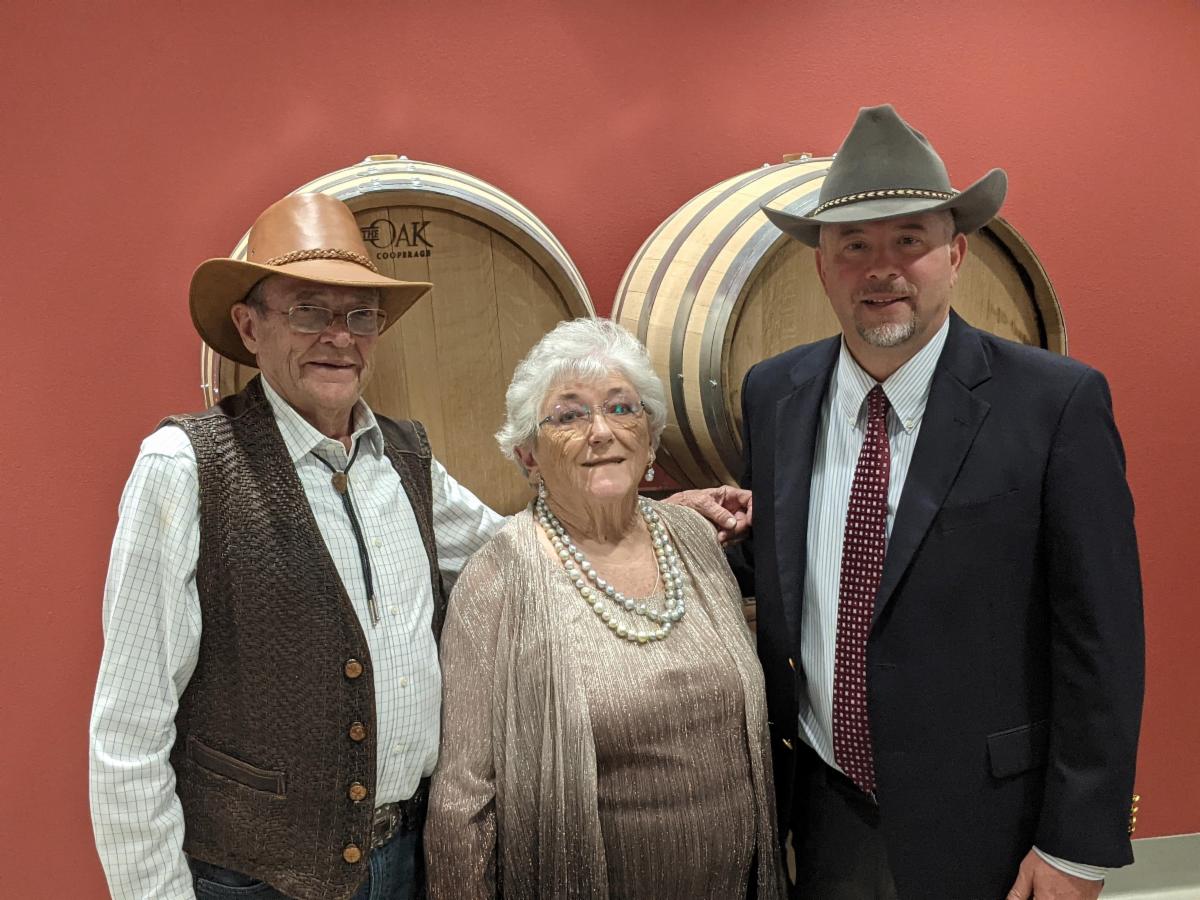 Bill and Mary Lenssen with Daytona State College President Tom LoBasso (right) at the 28th annual fundraising gala.