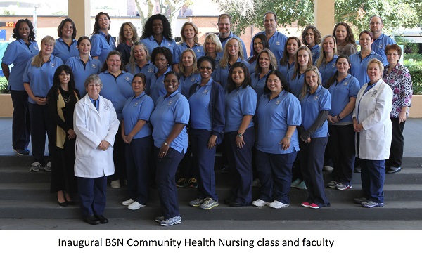 Inaugural BSN Community Health Nursing class and faculty