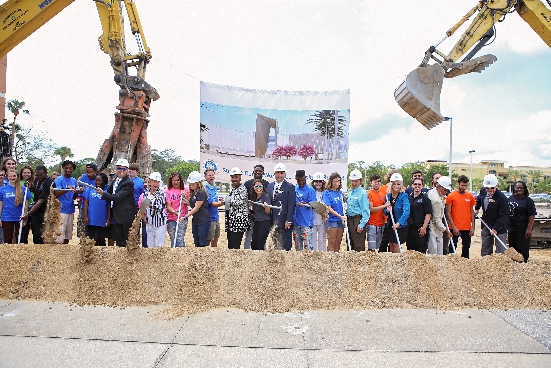 May 4, 2017 groundbreaking for new Student Center/Workforce Transition building 