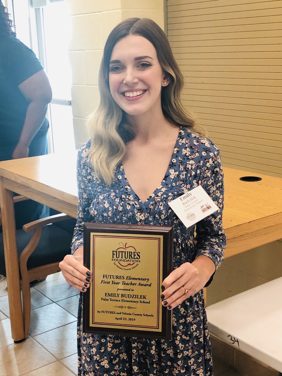 image of DSC alumna Emily Budzilek was named the 2019 First Year Teacher of the Year winner