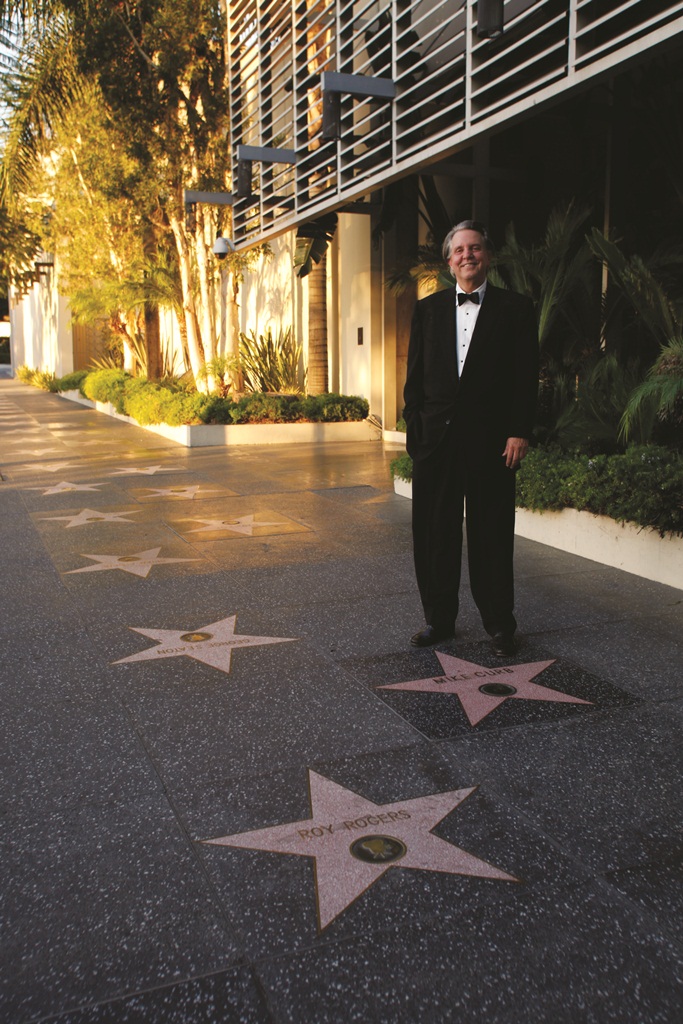 Mike Curb with his Star on the Hollywood Walk of Fame