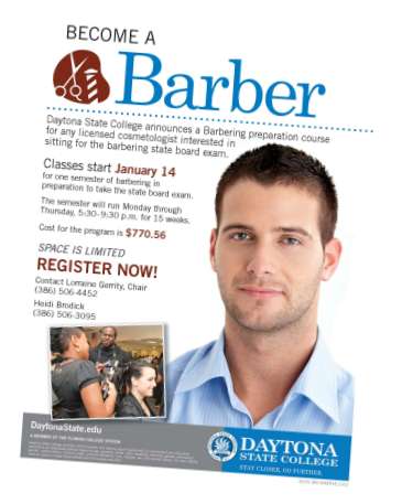 Daytona State launches barber course for licensed cosmetologists 