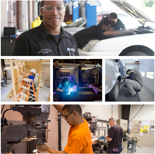 collection of images featuring workforce programs at Daytona State College