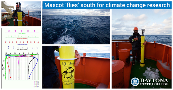 images of Freddie Falcon being deployed in southern ocean for climate change research