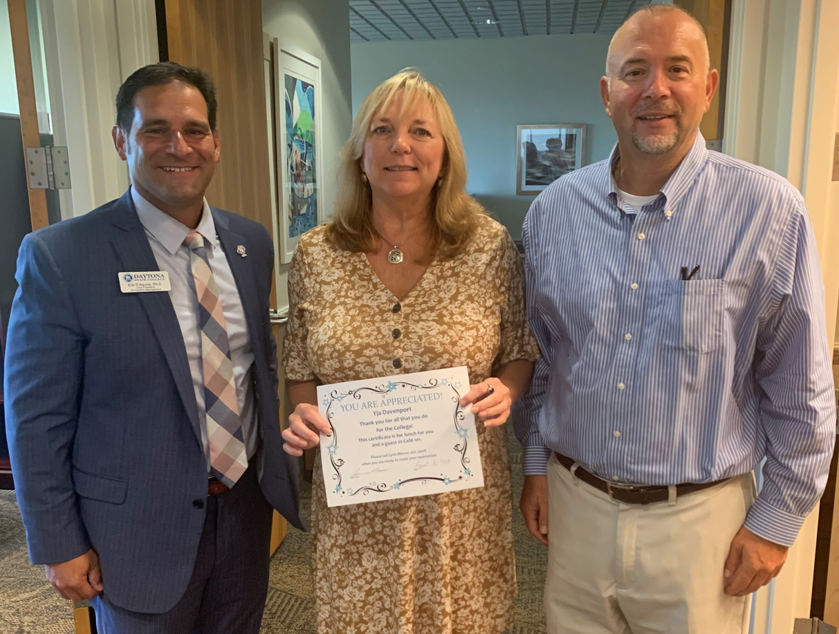 Outstanding employee Yja Davenport