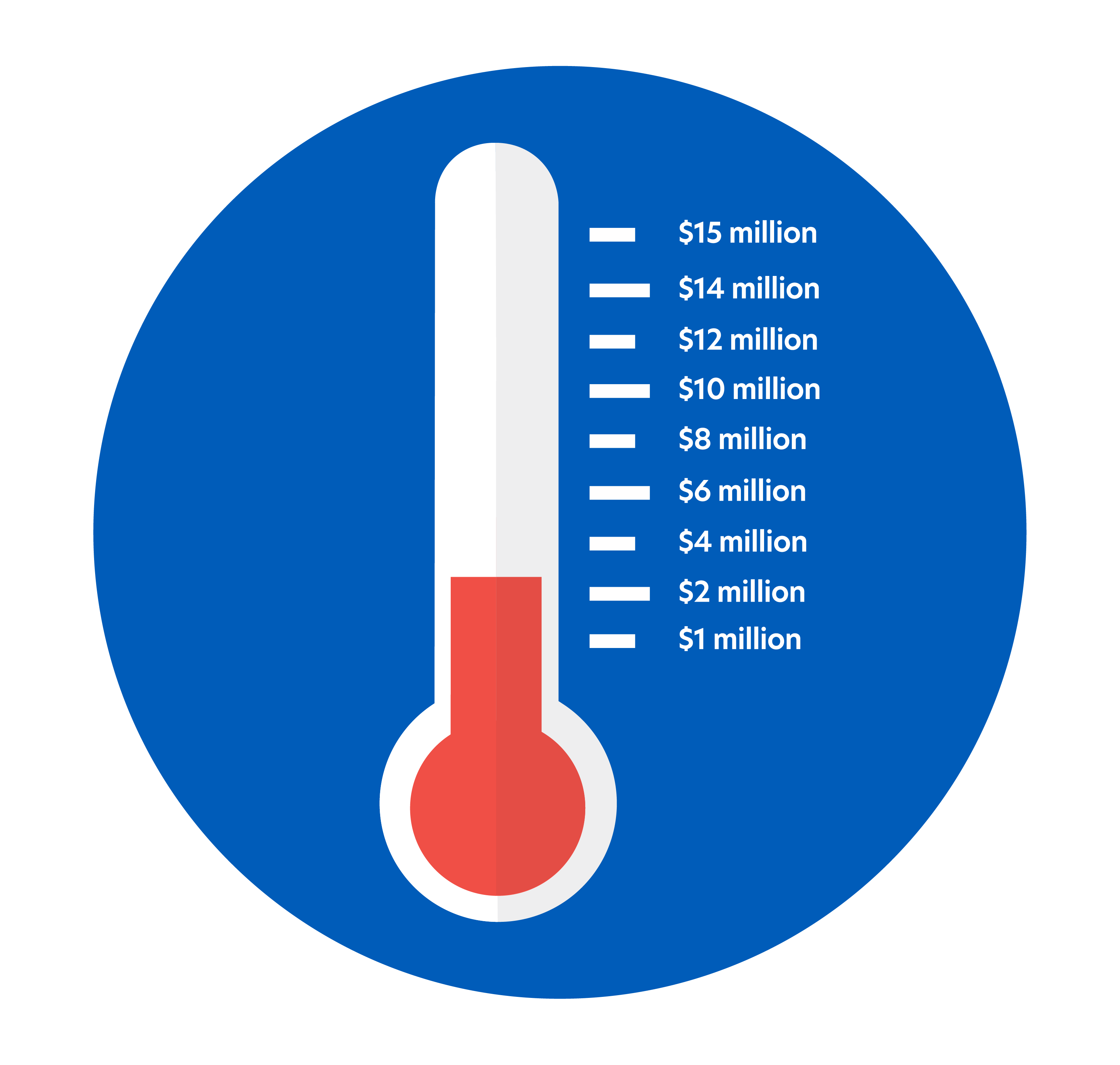 Fundraising campaign thermometer