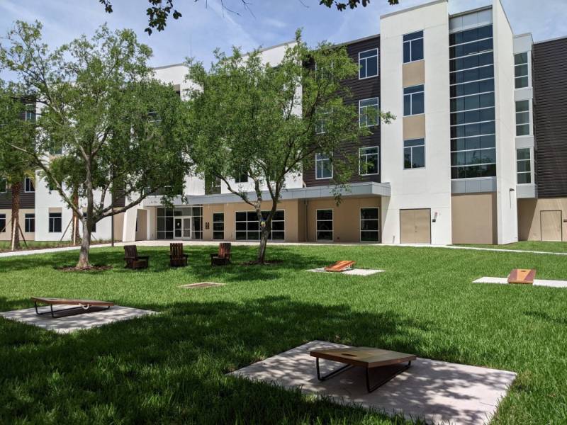 Exterior photo of residence hall