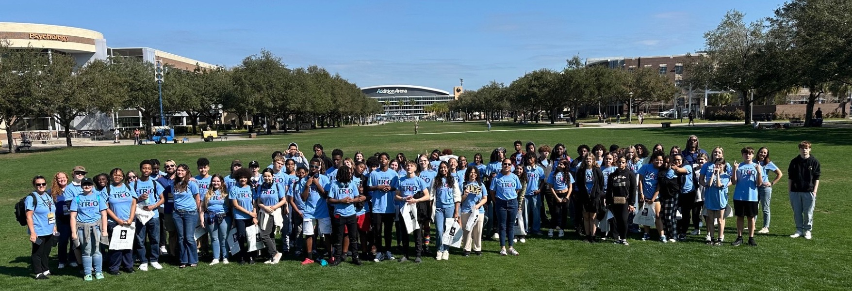 group of Talent Search students on a trip