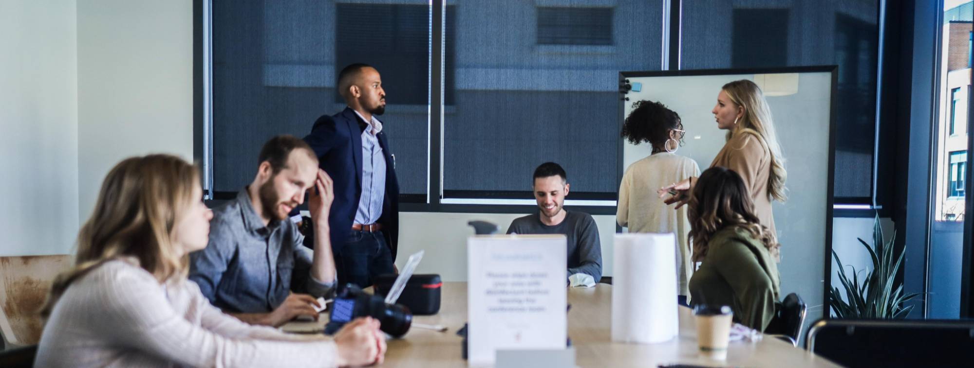 people meeting in a conference room 