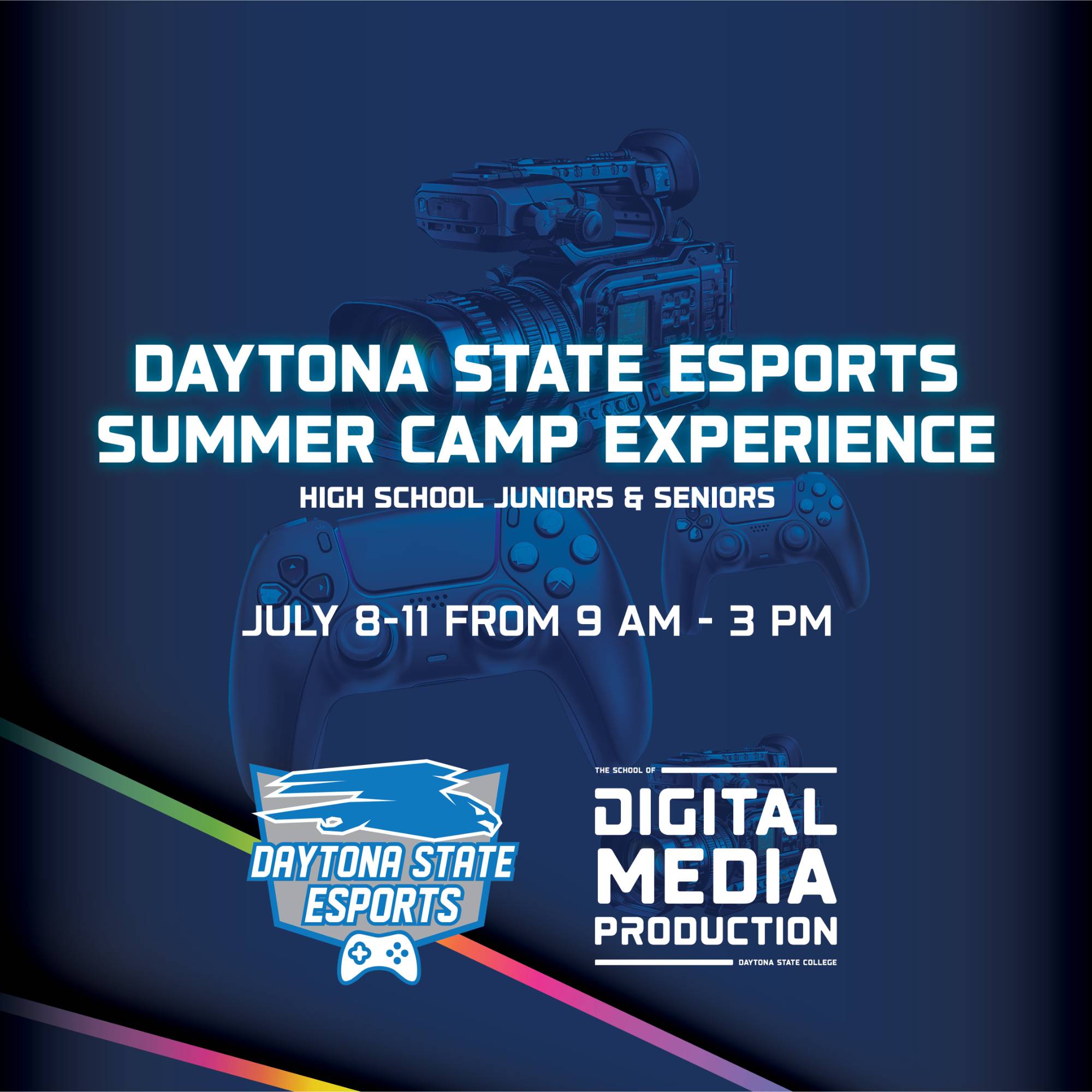 Esports and Digital Media summer camp graphic