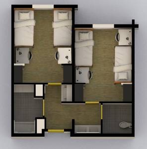 Double Suite Floor Plan