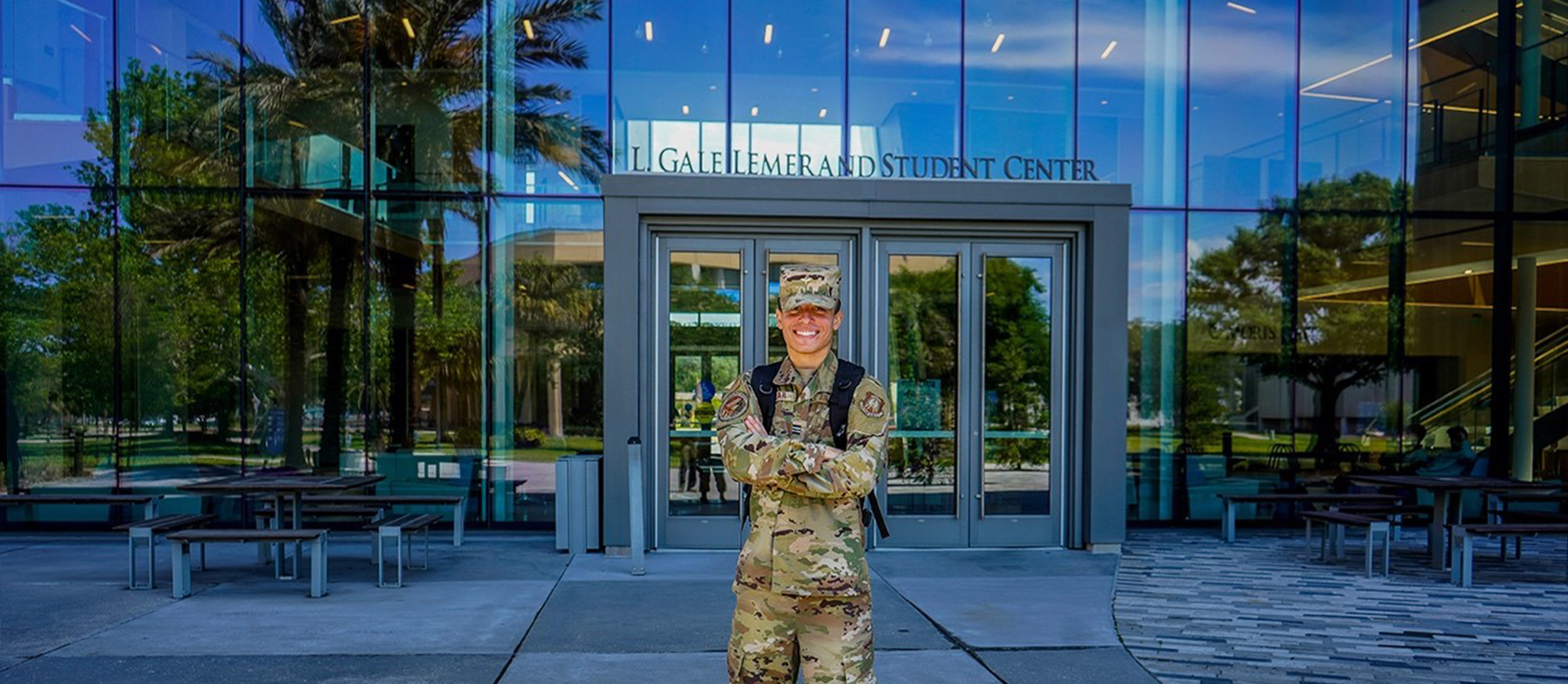 Student in ROTC Uniform